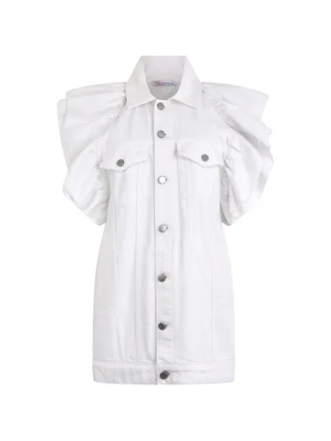 RED Valentino chaleco con volantes en las mangas