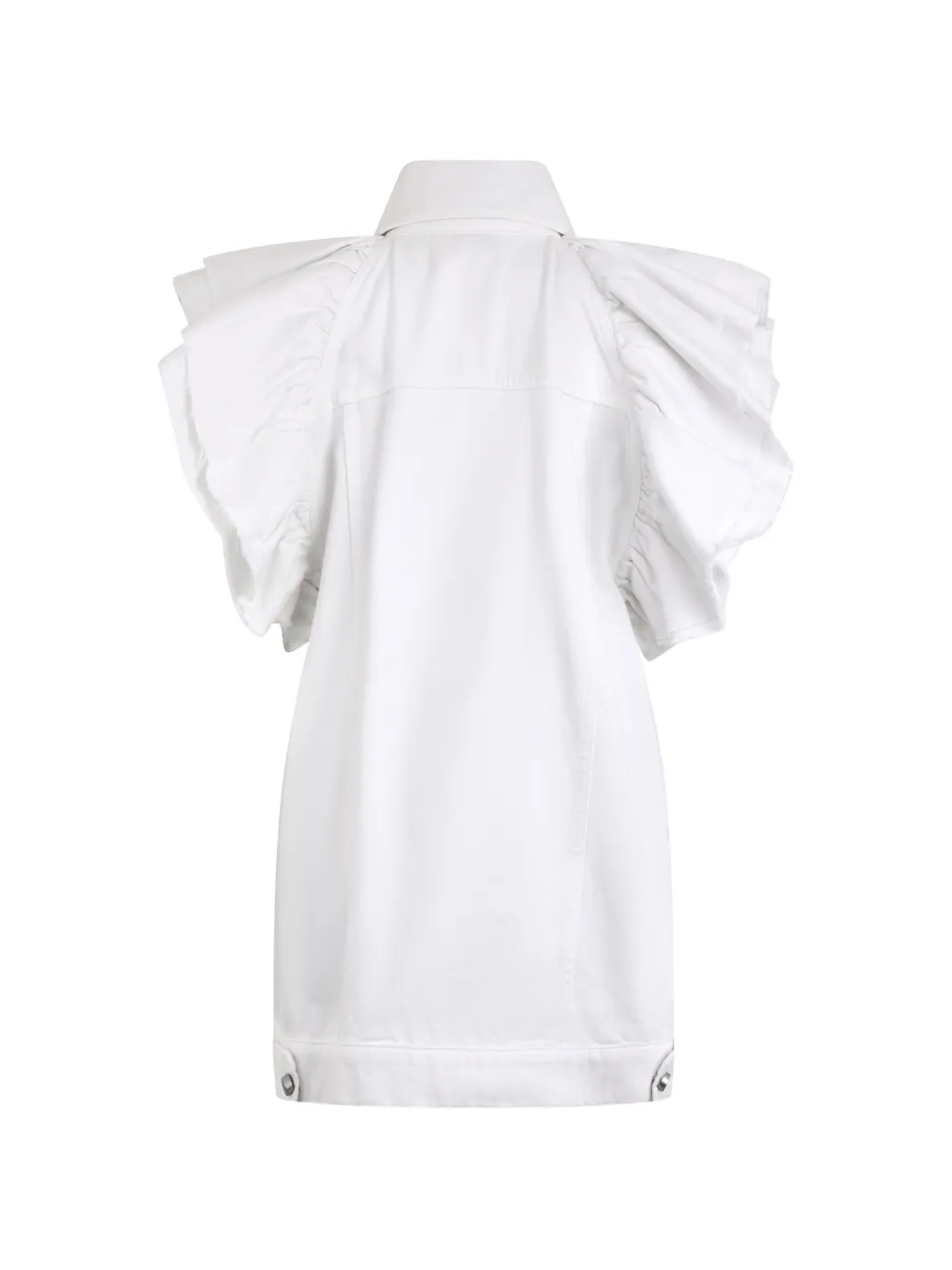 ruffled-sleeve gilet