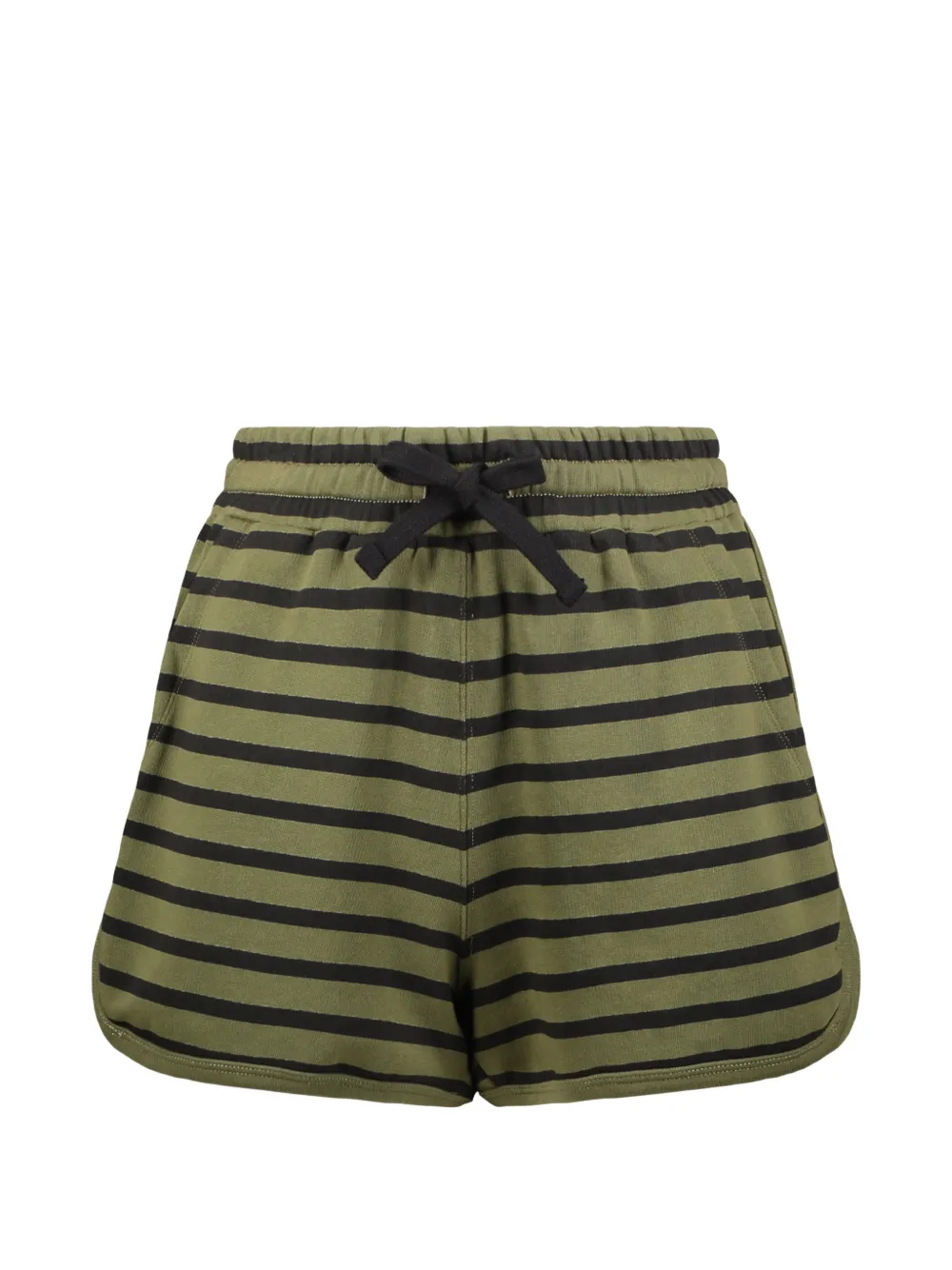 RED Valentino striped drawstring shorts - Green