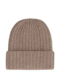 Malo ribbed beanie hat - Brown