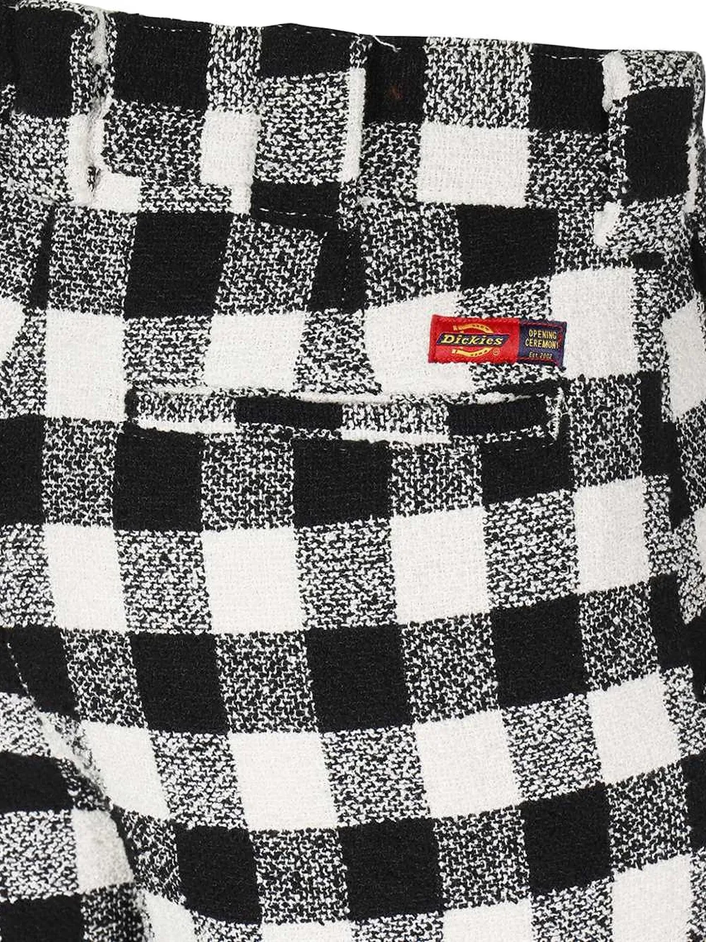 DICKIES checked straight-leg trousers Zwart
