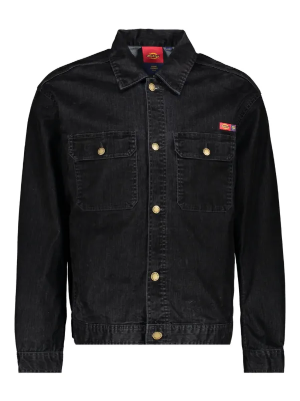 ディッキーズ Dickies ジャケット ブラック デニム DICKIES フラップポケット デニムジャケット | ブラック | FARFETCH JP