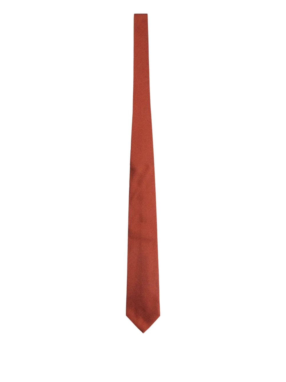 Zegna Micro-pattern Silk Tie In Red
