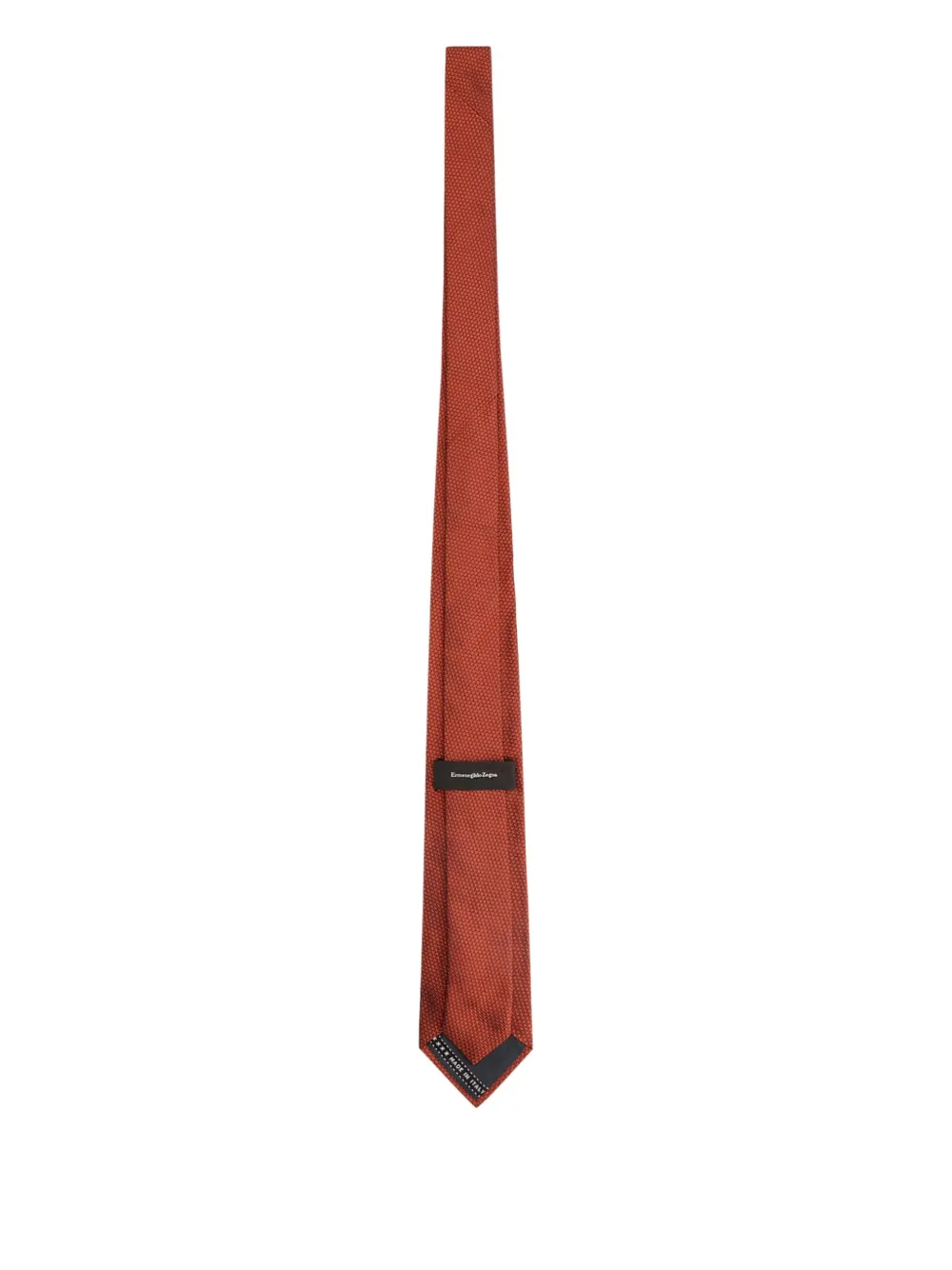 Zegna micro-pattern silk tie - Oranje