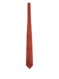 Zegna micro-pattern silk tie - Orange