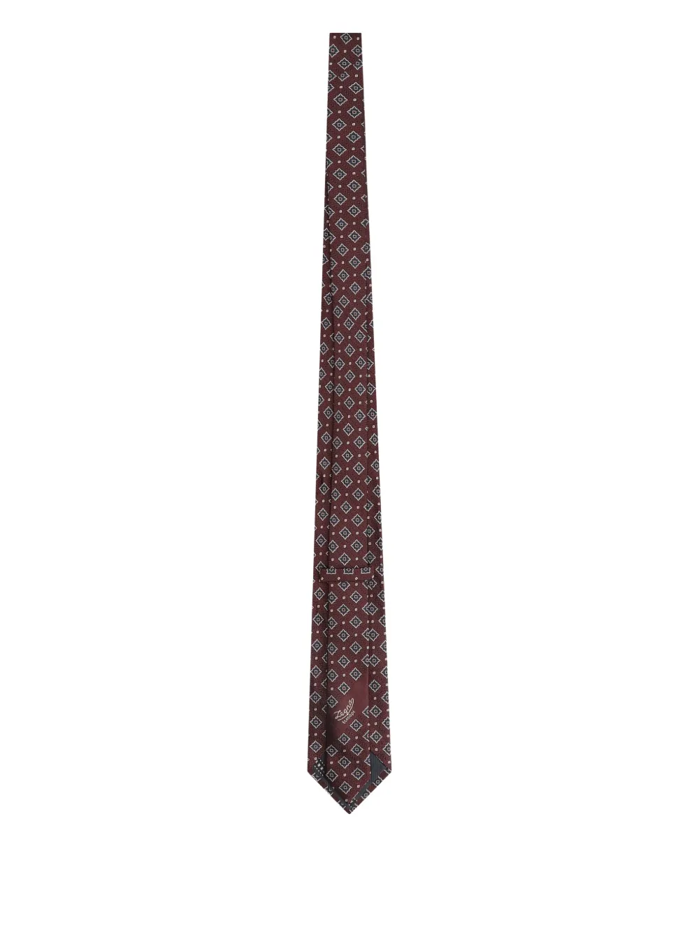 Zegna geometric-pattern tie - Rood