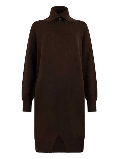 Malo button-collar midi dress