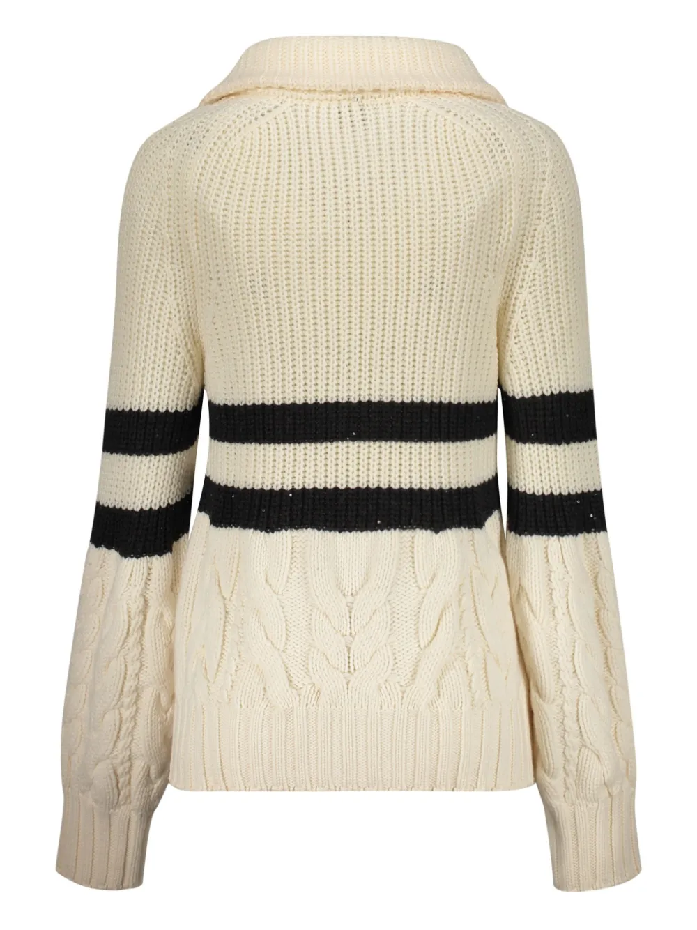Lorena Antoniazzi Kabelgebreid vest Beige