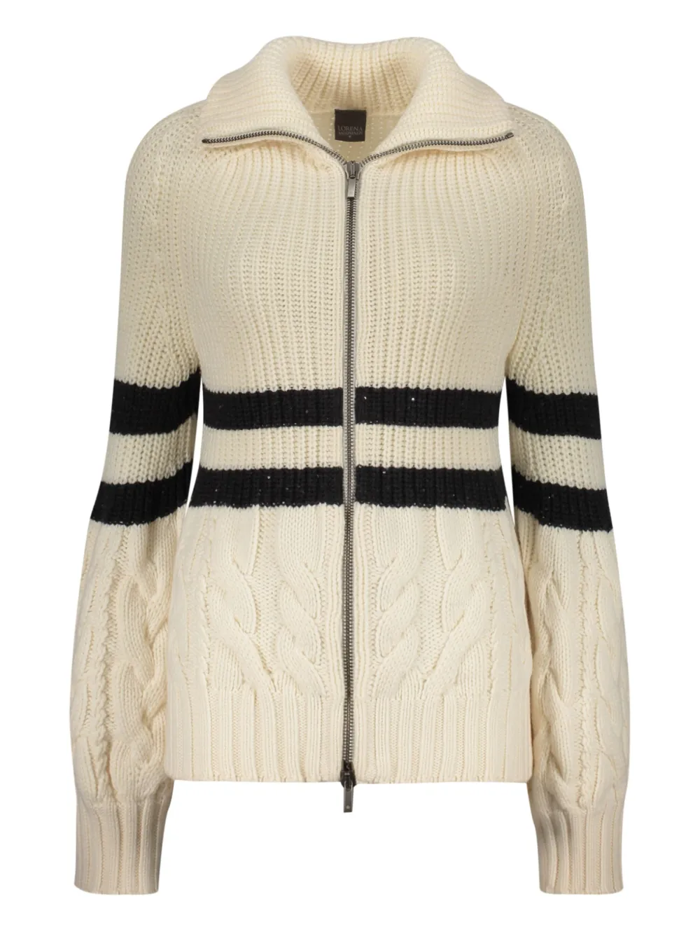 Lorena Antoniazzi cable-knit cardigan Beige