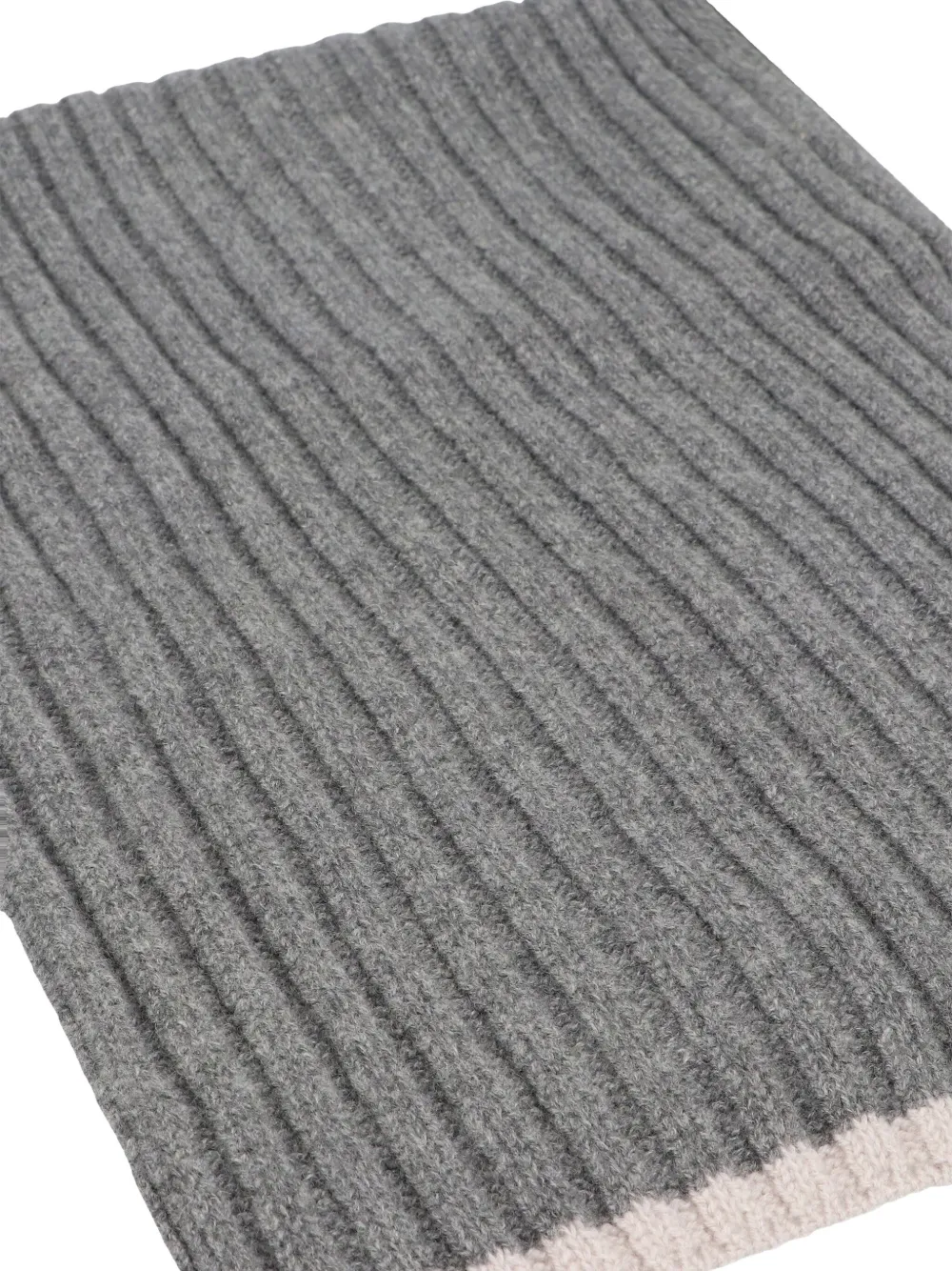 Moorer ribbed-knit rectangular scarf - Grijs