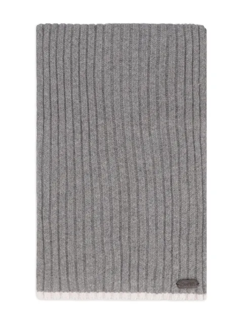 Moorer ribbed-knit rectangular scarf