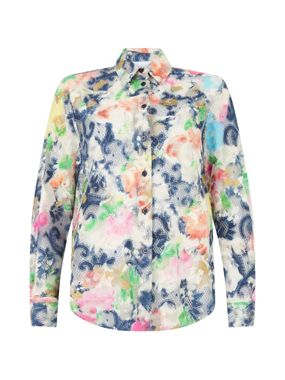 Moschino floral-print shirt - Weiß