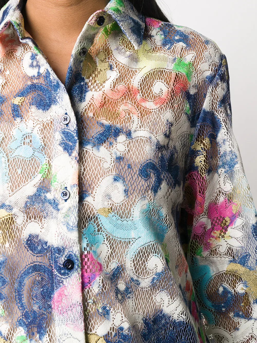 Moschino Overhemd met bloemenprint Wit