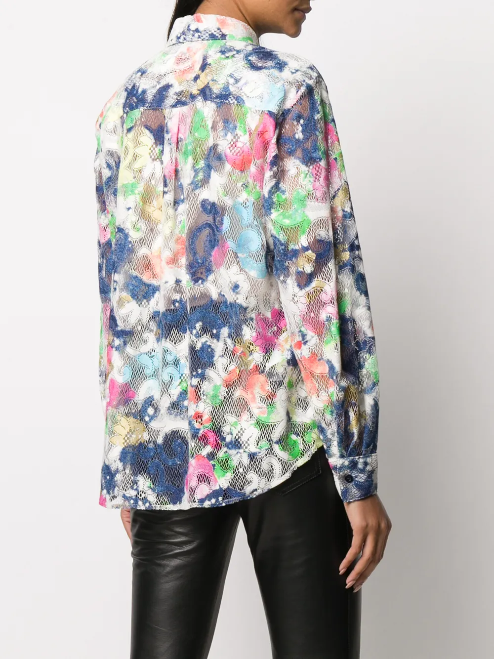 Moschino Overhemd met bloemenprint Wit