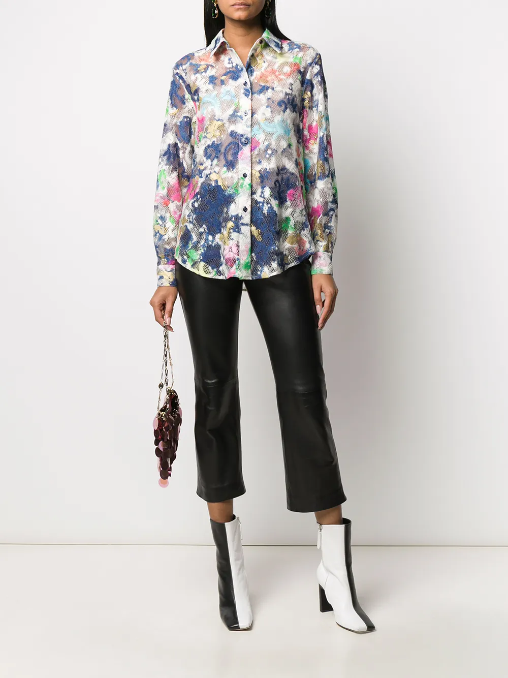 Moschino Overhemd met bloemenprint Wit