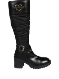 Love Moschino 70mm quilted knee-high boots - Black