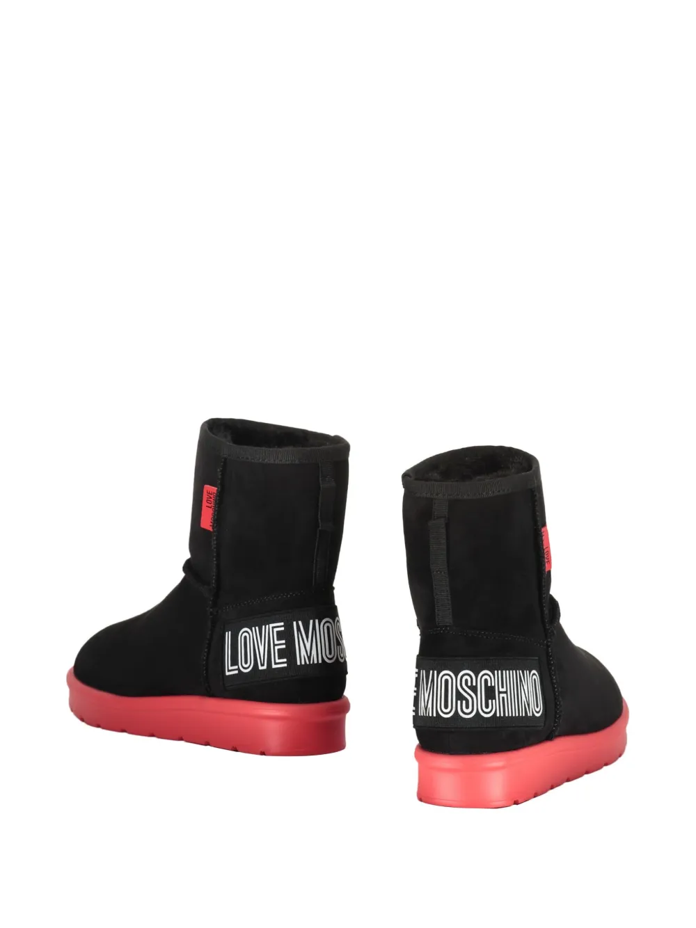 Love Moschino logo-detail ankle boots Black