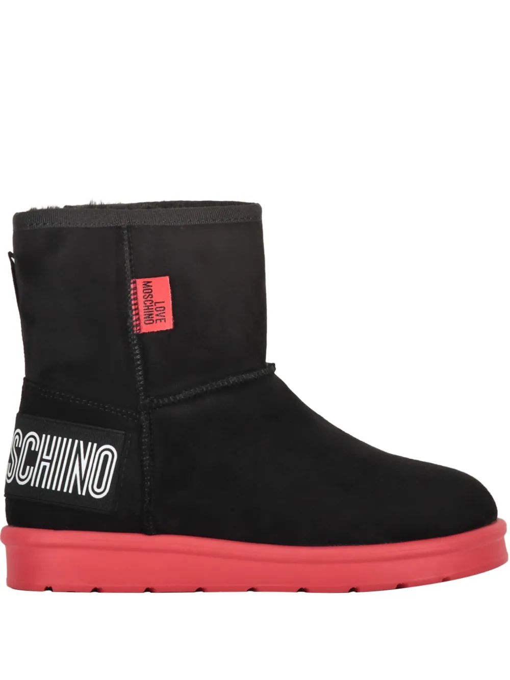 Love Moschino logo-detail ankle boots Black