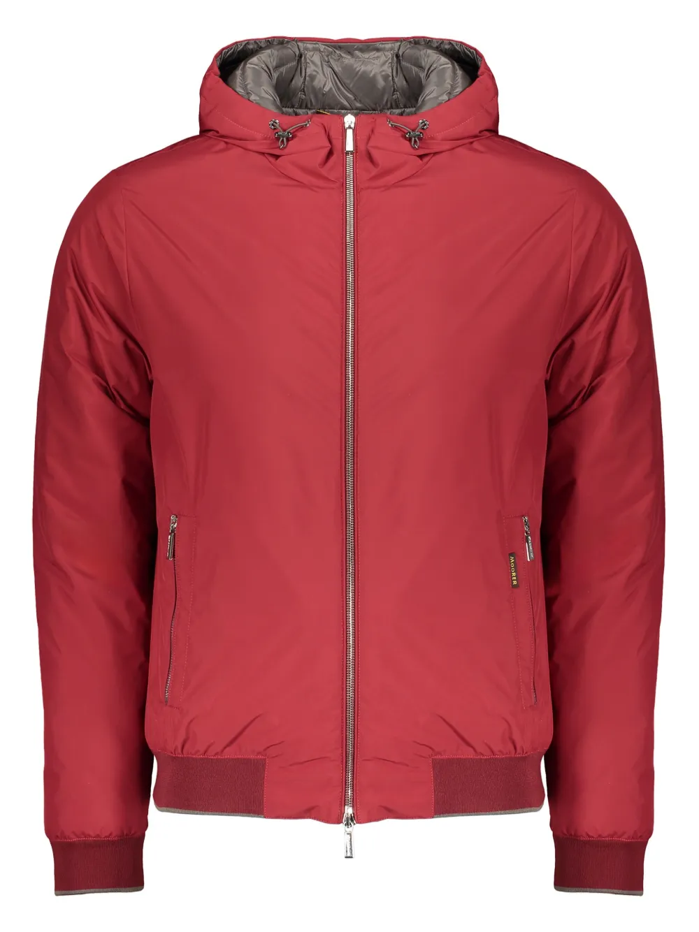 Moorer フーデッド パデッドジャケット - レッド Moorer フーデッド パデッドジャケット - レッド