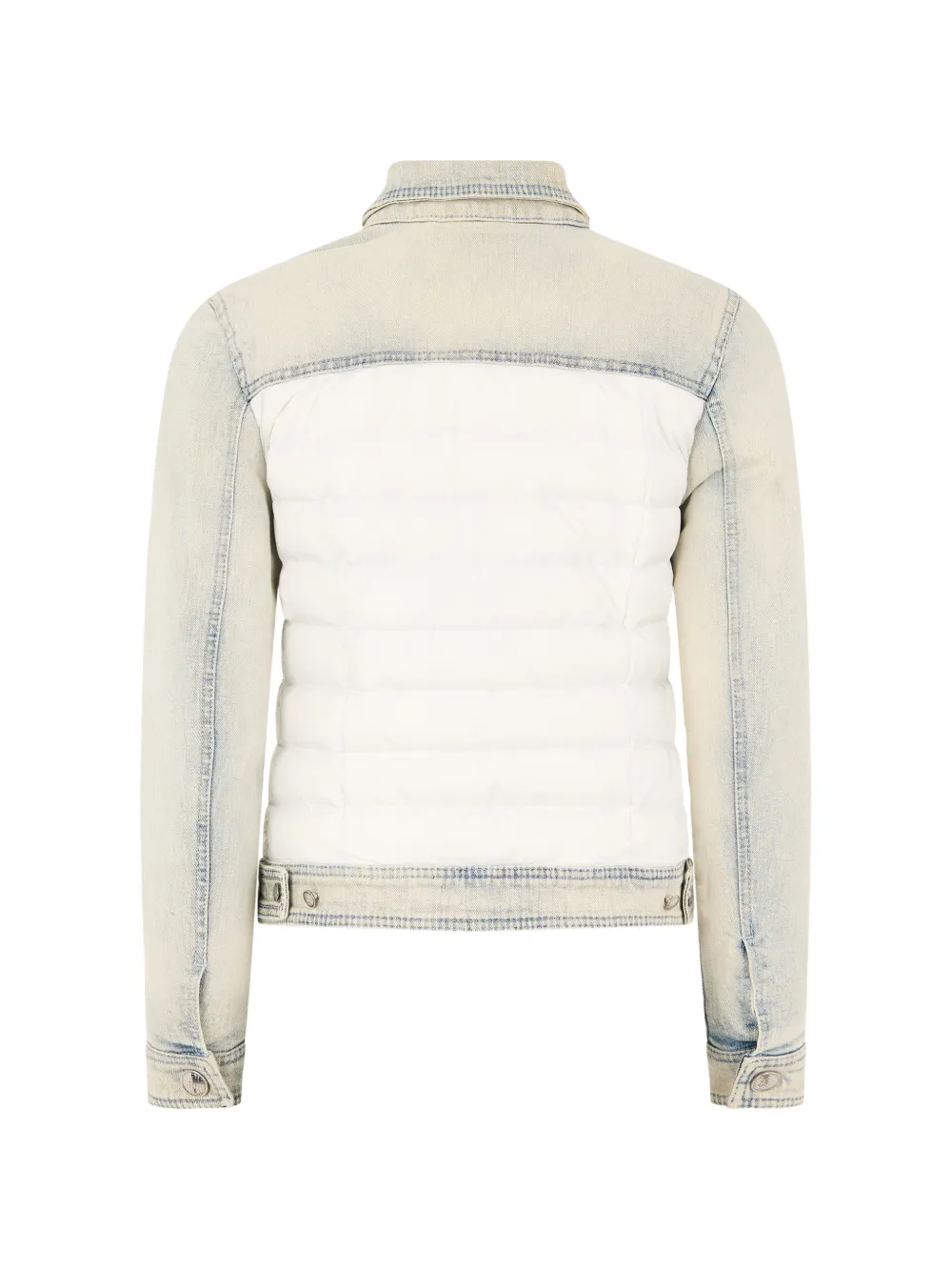Moorer Denim jack met gewatteerd vlak Blauw
