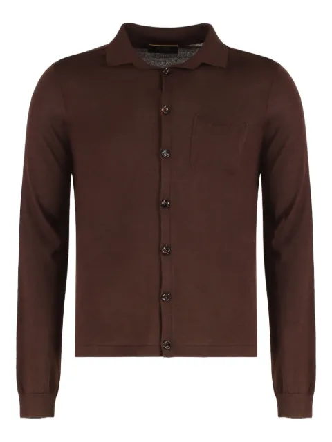 Moorer chest-pocket buttoned cardigan