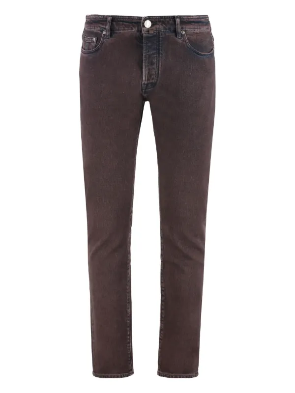 Moorer Five-pocket Trousers in Brown