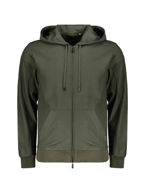 Moorer zip-up drawstring hoodie