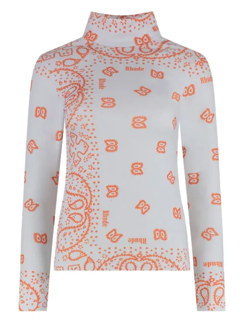 RHUDE printed stretch top