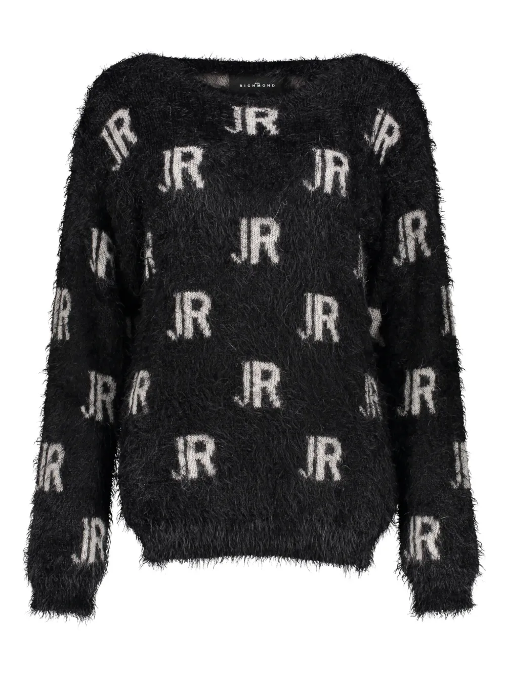 John Richmond monogram jumper Zwart