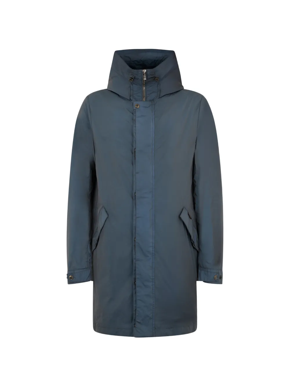 Moorer hooded coat - Blu