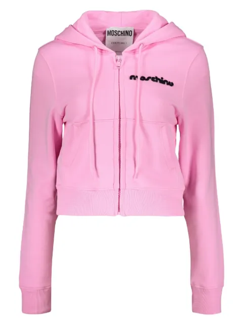 Moschino cotton zip-up hoodie