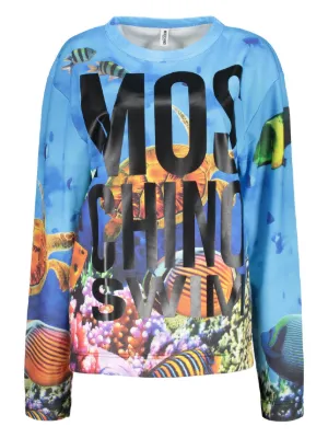 【送料&関税込】Moschino Surf Logo Sweatshirt Moschino Surf Logo Front Zip Sweatshirt In Blue | ModeSens
