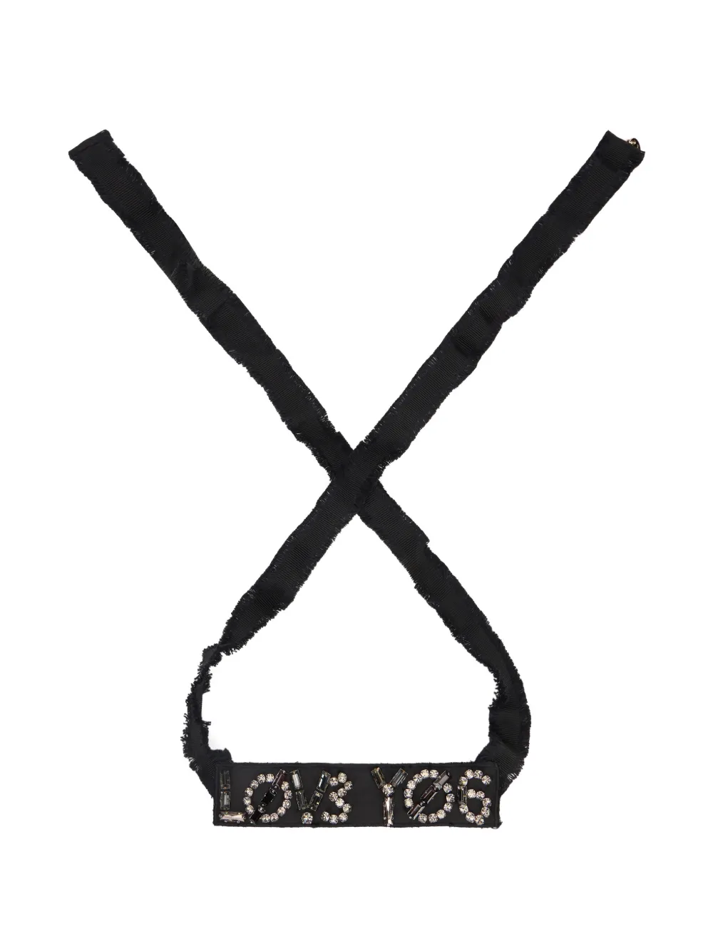 RED(V) embellished necklace - Nero