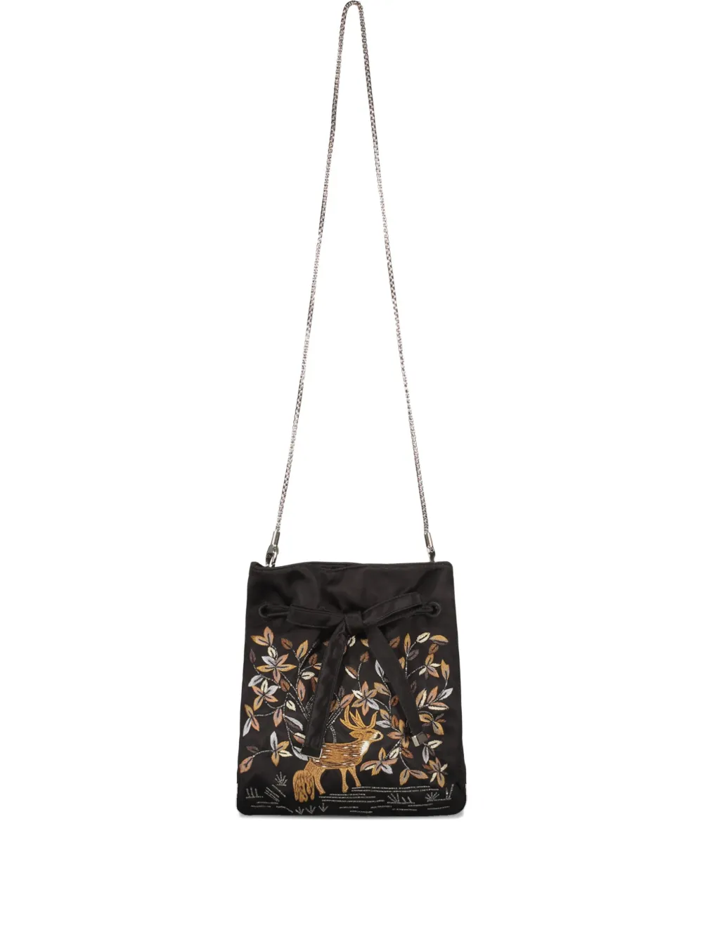 Alberta Ferretti embroidered drawstring cross body bag - ブラック Alberta Ferretti embroidered drawstring cross body bag - ブラック
