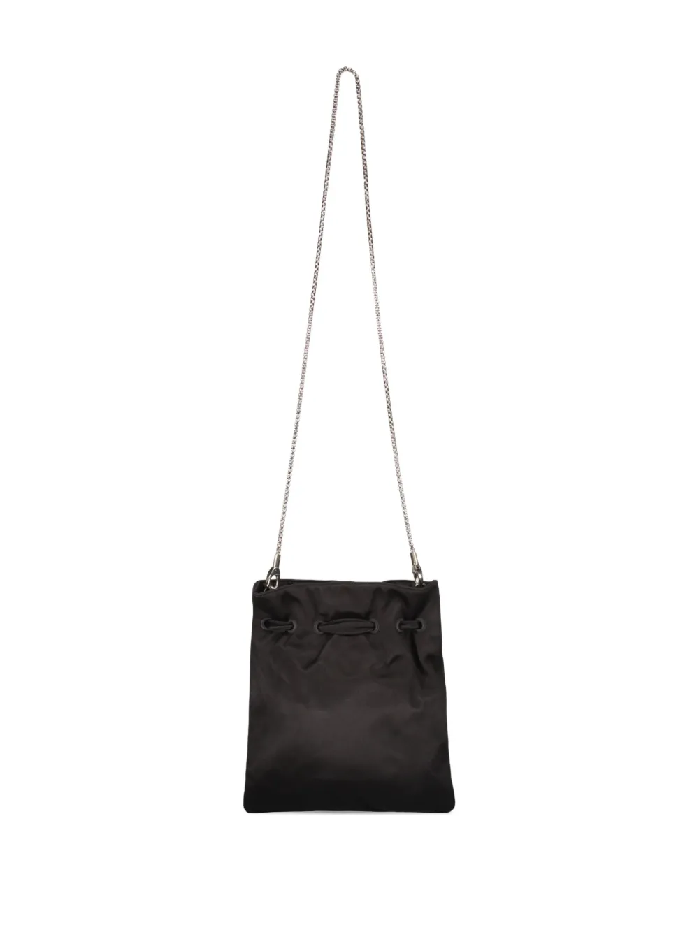 Alberta Ferretti embroidered drawstring cross body bag Zwart