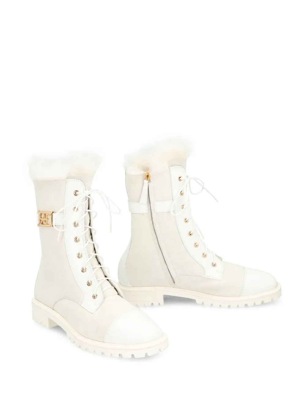 Alberta Ferretti buckle-detail boots Wit