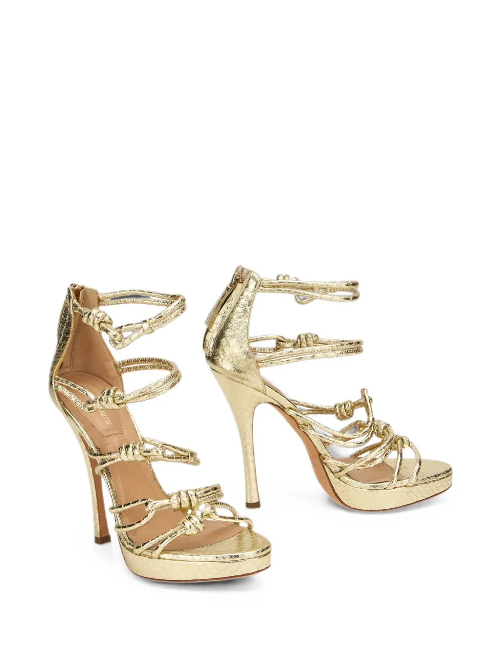 Moschino knot-detail sandals Goud
