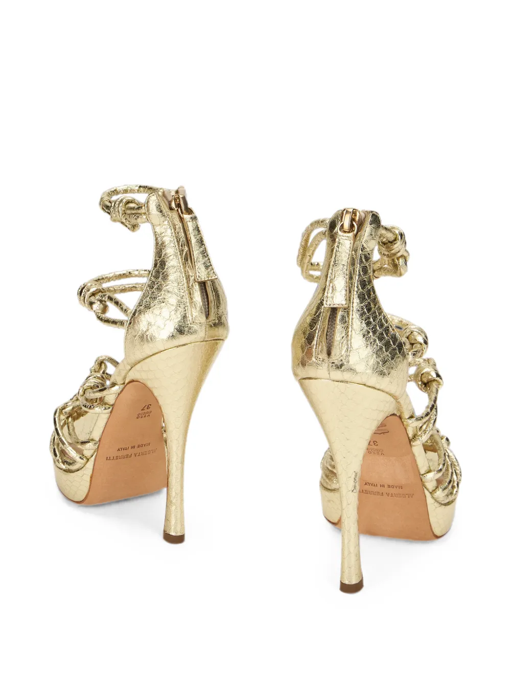 Moschino knot-detail sandals Goud