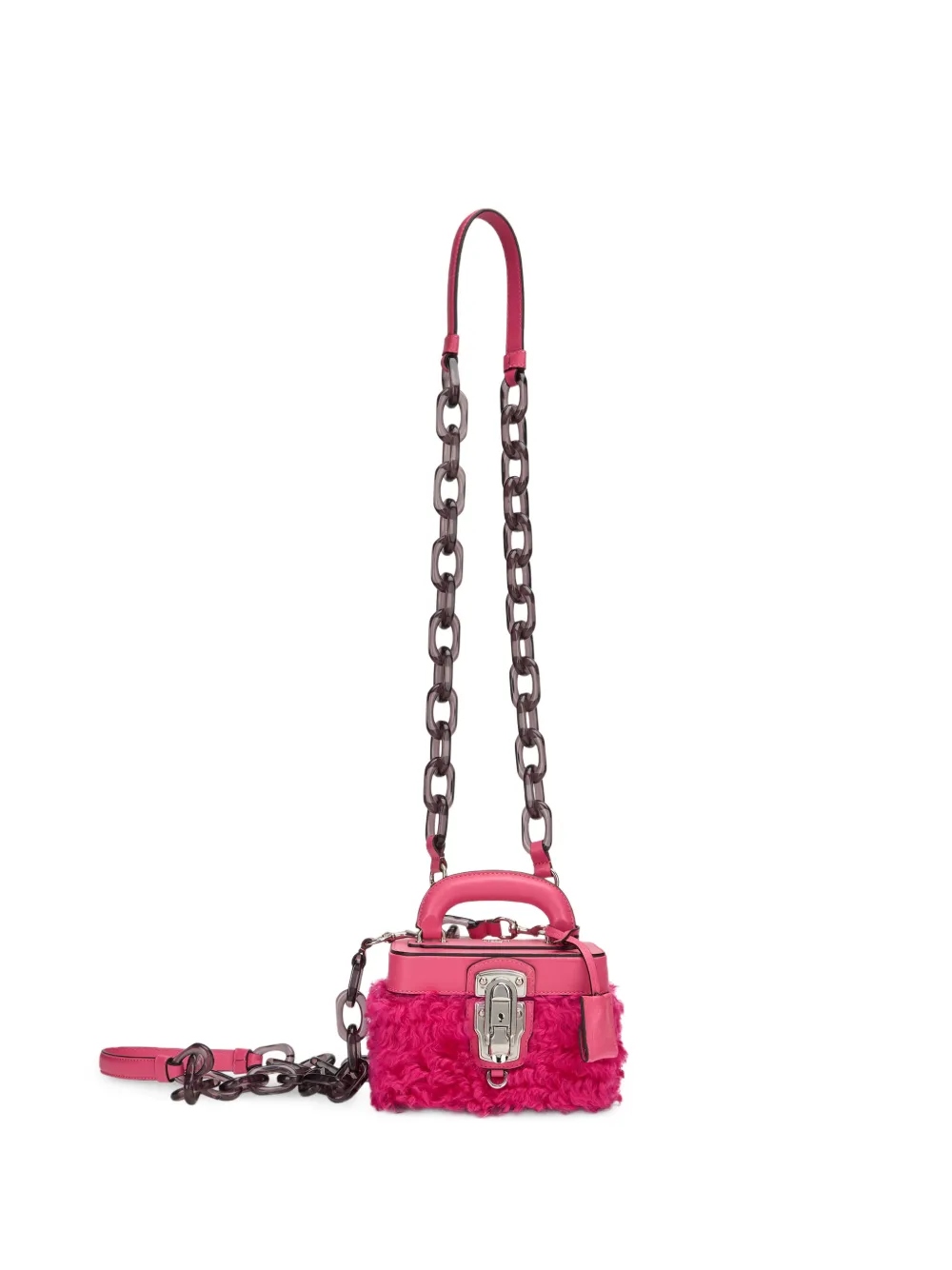 Moschino Borsa a spalla in pelle - Rosa