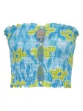 Amy Crookes strapless top - Blue