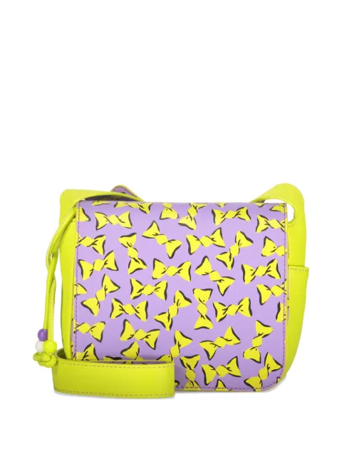 Moschino bow-print flap mini bag