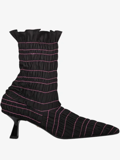 Amy Crookes ruffle-detail ankle boots