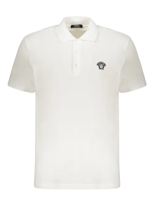 Versace polo en coton - Blanc - Versace - Modalova