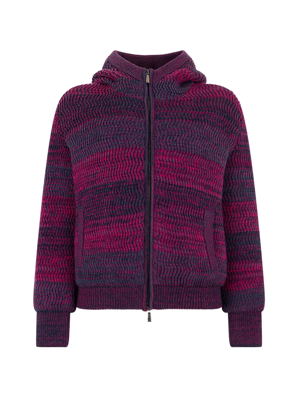 Moorer Alaina-Cwf hooded chunky-knit bomber jacket - Violett