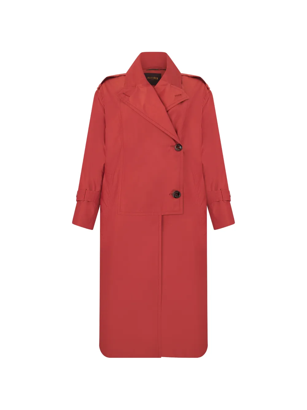 Moorer Cappotto doppiopetto con spalline - Rosso