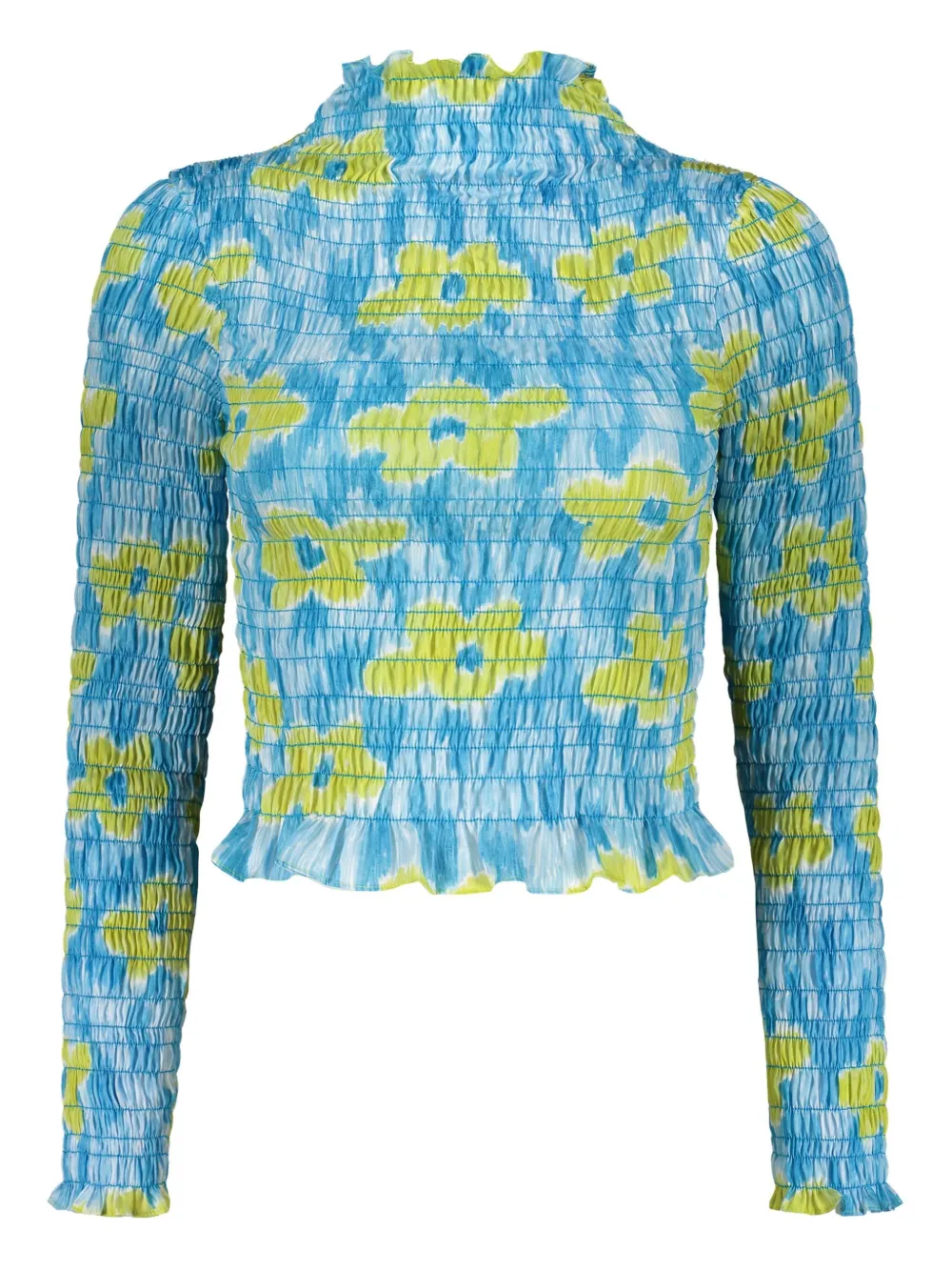 printed long-sleeve top