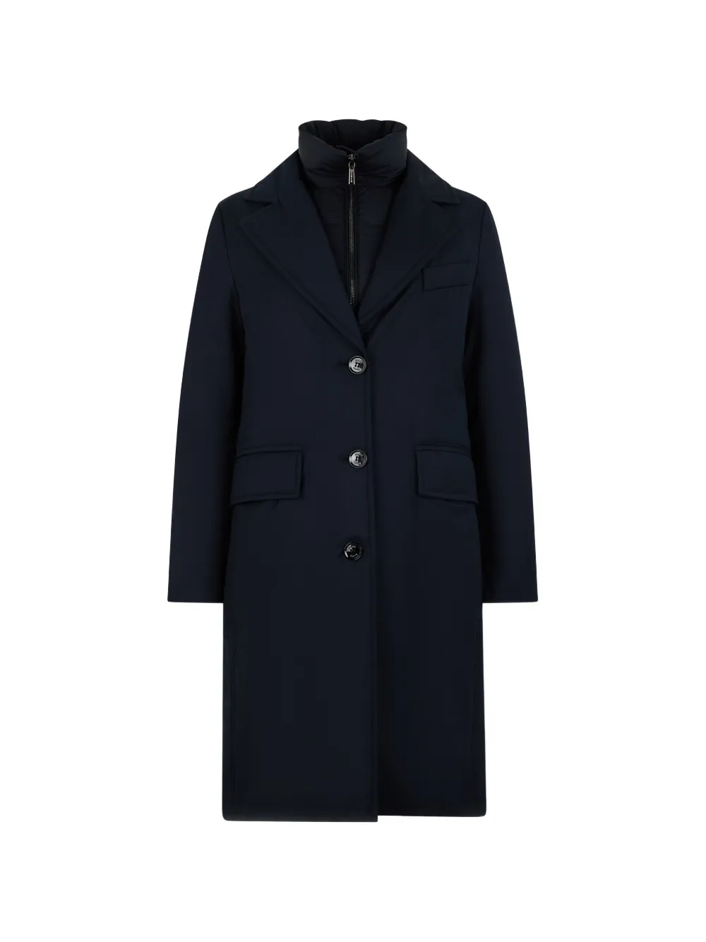 Moorer buttoned coat - Blu