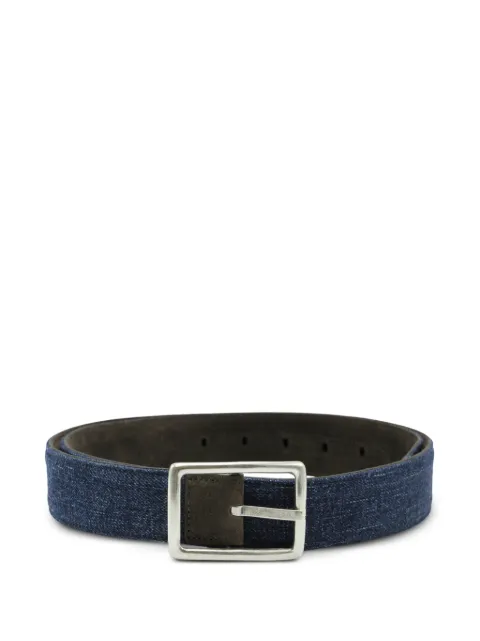 Moorer rectangular-buckle belt
