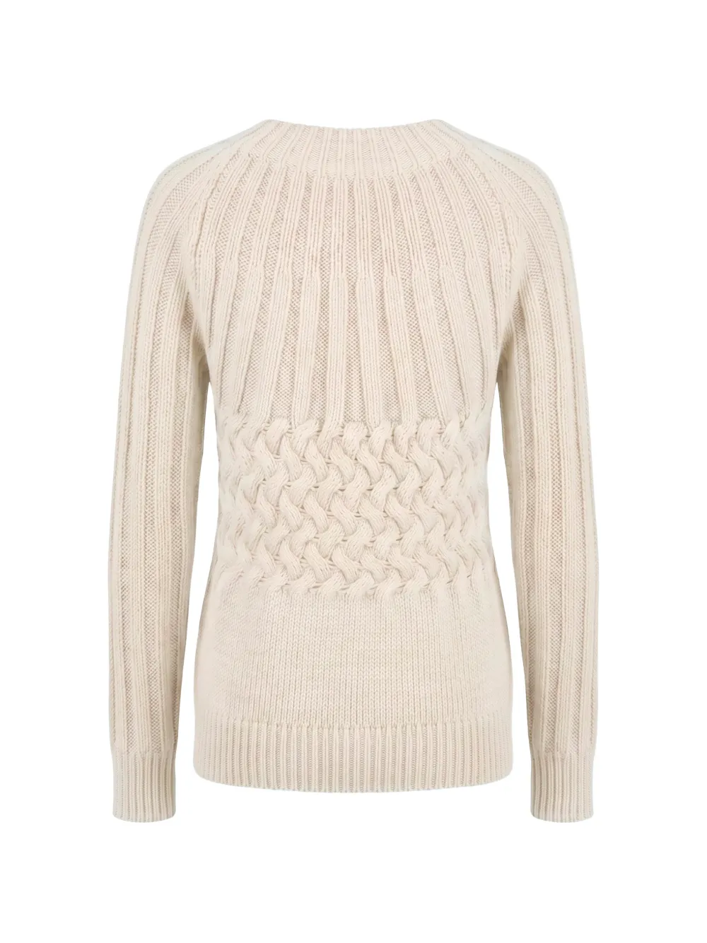 Moorer cable-knit ribbed sweater Beige