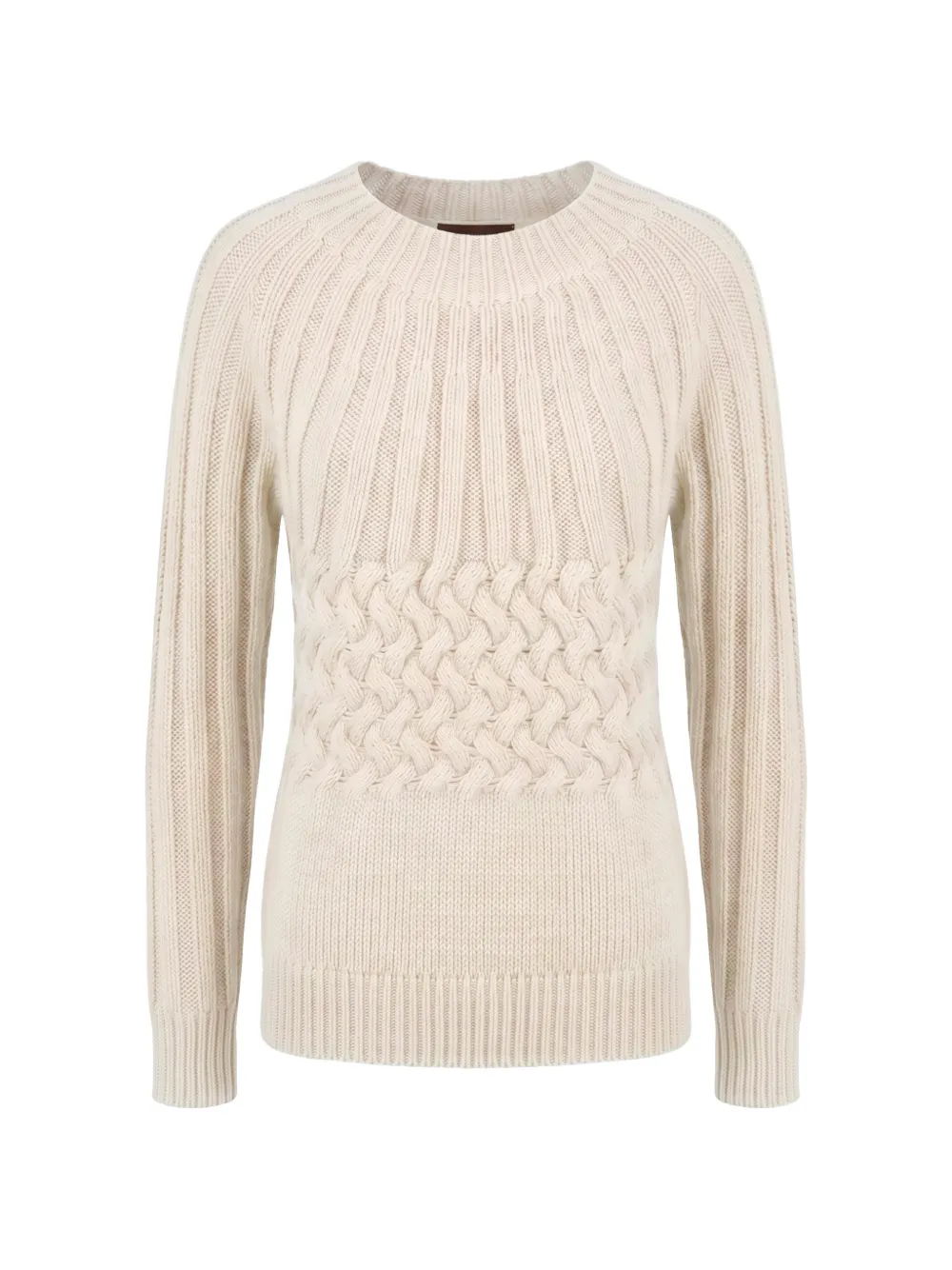 Moorer Cable-knit Ribbed Sweater In Neutrals